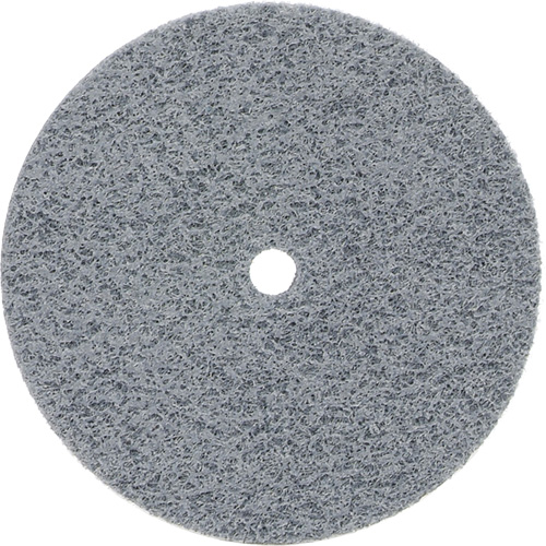 Disque unifi&eacute; non tiss&eacute; Bear-Tex, 3" x 1/4", Arbre de 3/8", Grain de Fin, Carbure de silicium Meunier Outillage Industriel