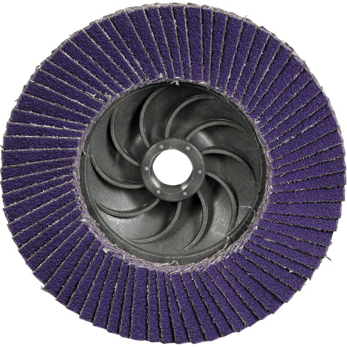 Cubitron 3 Conical  Flap Disc with Quick Change 1169F, 4-1/2" x 5/8"-11, Type T29, 80+ Grit, Ceramic Meunier Outillage Industriel