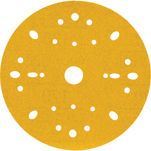 Hookit Gold Abrasive Disc, 6" Dia., 120 Grit, Aluminum Oxide, C-Weight Meunier Outillage Industriel