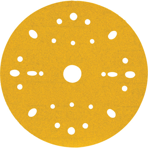 Hookit Gold Abrasive Disc, 6" Dia., 240 Grit, Aluminum Oxide, C-Weight Meunier Outillage Industriel