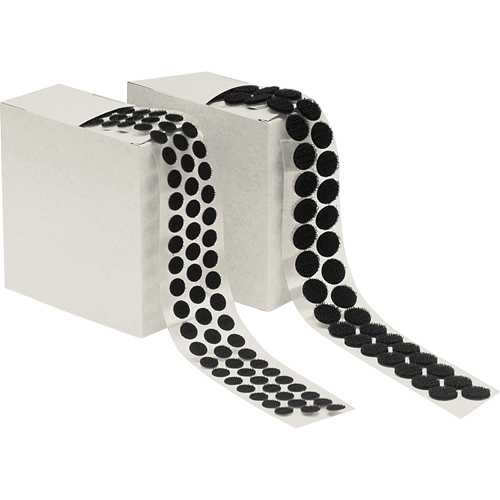 Fastener Dots, Hook, 1/2" Dia., Adhesive, Black Meunier Outillage Industriel