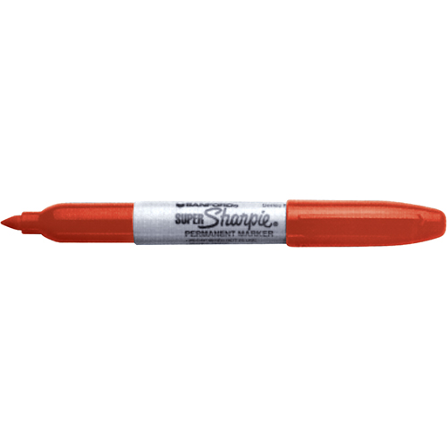 Marqueurs permanents - Super, Rouge, Pointe Fin Meunier Outillage Industriel