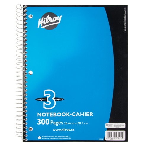 3 Subject Spiral Notebook Meunier Outillage Industriel