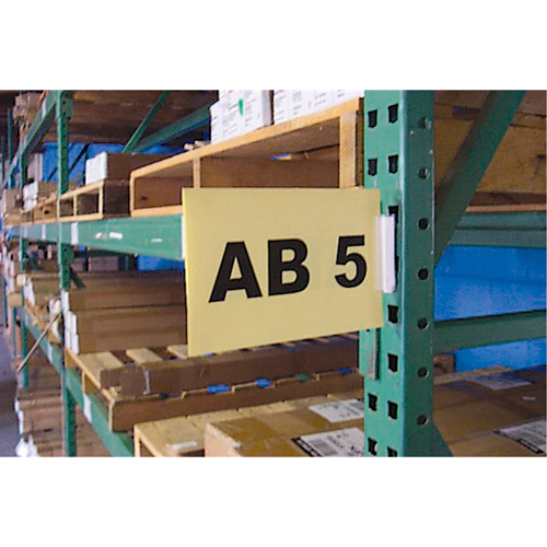 Ensembles d'&eacute;tiquettes pour all&eacute;es d'entrep&ocirc;t &agrave; fixation par pression Slip 'N Stik, 11" x 8-1/2", Plastique Meunier Outillage Industriel