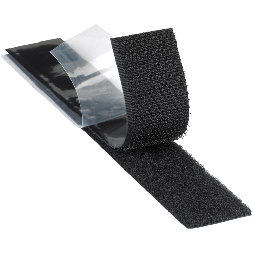 Attache r&eacute;sistant aux plastifiants, Boucle, 50 vg x 2", Adh&eacute;sif, Noir Meunier Outillage Industriel