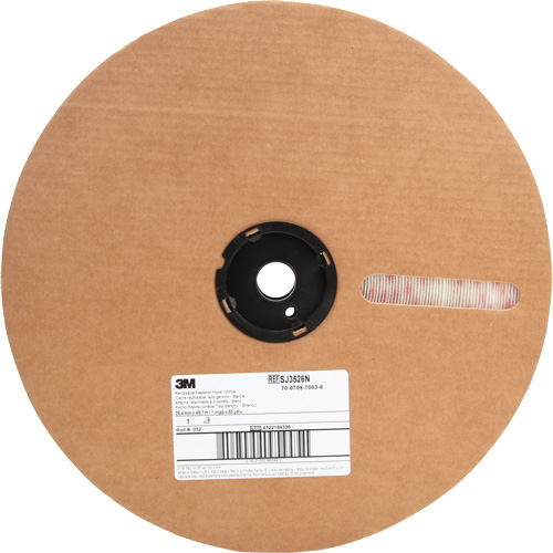 Fastener, Loop, 50 yds x 5/8", Adhesive, White Meunier Outillage Industriel