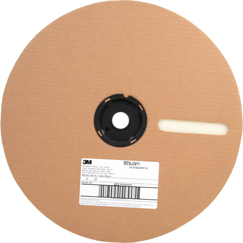Fastener, Hook, 50 yds x 1", Adhesive, White Meunier Outillage Industriel