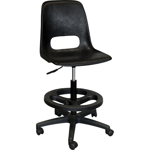 Tabouret avec dossier pour classe de s&eacute;rie 800, Mobile, Ajustable Hauteur, Capacit&eacute; 250 lb Meunier Outillage Industriel