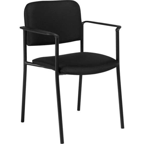 Stacking Chairs, Fabric, 32" High, 300 lbs. Capacity, Black Meunier Outillage Industriel