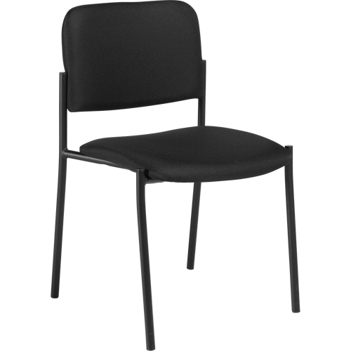 Chaises sans accoudoirs empilables, Tissu, Hauteur 32", Capacit&eacute; 300 lb, Noir Meunier Outillage Industriel