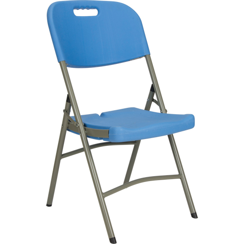 Folding Chair, Polyethylene, Blue, 350 lbs. Weight Capacity Meunier Outillage Industriel