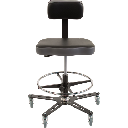TF160 Industrial Grade Ergonomic Chair, Mobile, Adjustable Height, 300 lbs. Capacity Meunier Outillage Industriel
