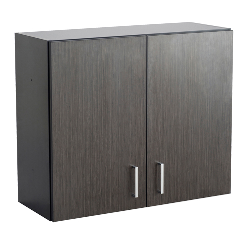 Modular Wall Cabinet, 30" H x 36" W x 15" D, 1 Shelves, Melamine, Asian Night/Black Meunier Outillage Industriel