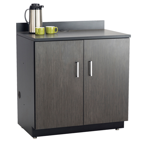 Armoire modulaire de base, M&eacute;lamine, 2 Tablettes, 39" h x 36" la x 25" P, Nuit d'Asie/noir Meunier Outillage Industriel