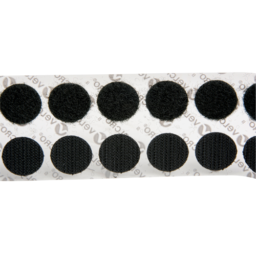 Fastener Coins, Hook & Loop, 3/4" Dia., Adhesive, Black Meunier Outillage Industriel