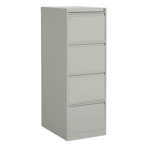 Vertical Filing Cabinet, Steel, 4 Drawers, 18-1/7" W x 25" D x 52" H, Grey Meunier Outillage Industriel