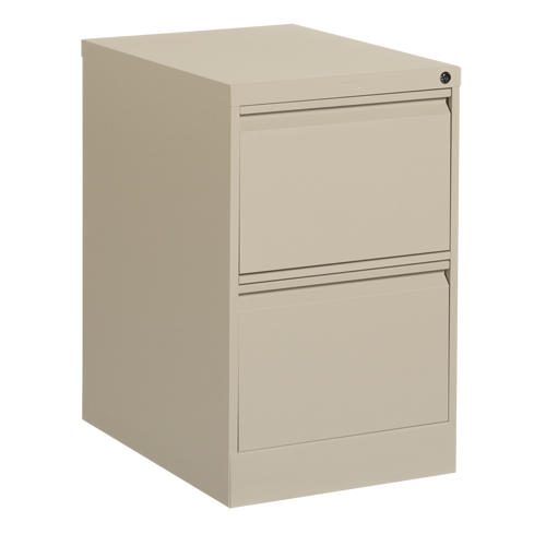 Classeur vertical, Acier, 2 tiroirs, 18-1/7" la x 25" p x 29" h, Beige Meunier Outillage Industriel