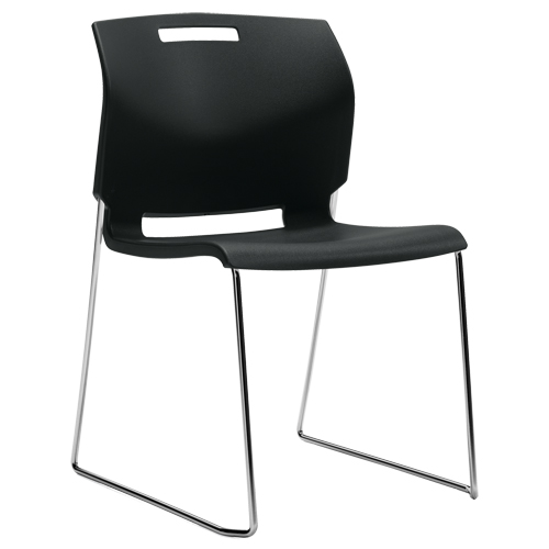 Chaise, Plastique, Hauteur 32-1/2", Capacit&eacute; 300 lb, Noir Meunier Outillage Industriel