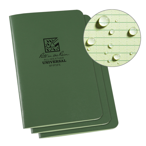 Notebook, Soft Cover, Green, 48 Pages, 4-5/8" W x 7" L Meunier Outillage Industriel