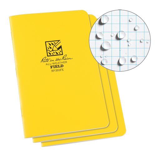 Notebook, Soft Cover, Yellow, 48 Pages, 4-5/8" W x 7" L Meunier Outillage Industriel