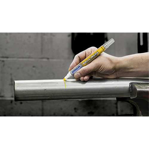 Brite-Mark&reg; Medium Tip Paint Marker, Liquid, Yellow Meunier Outillage Industriel