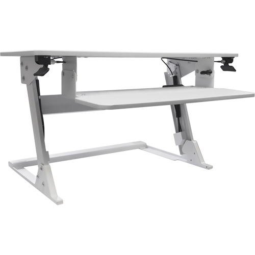 Goya Sit-Stand Workstation, Desktop Unit, 21" H x 35-2/5" W x 24" D, White Meunier Outillage Industriel