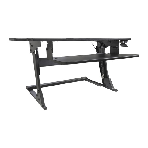 Poste de travail assis-debout Goya, Mod&egrave;le de bureau, 20" h x 42" la x 16" p, Noir Meunier Outillage Industriel