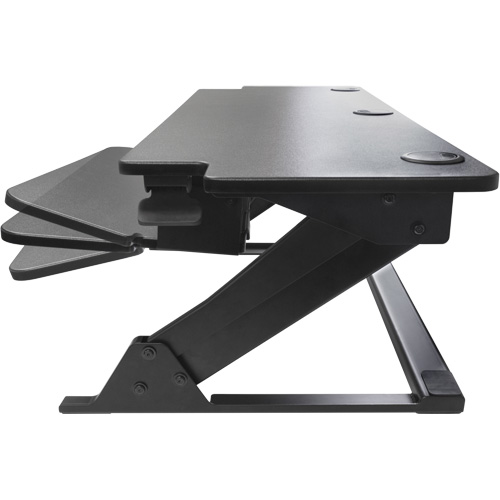 Poste de travail assis-debout Goya, Mod&egrave;le de bureau, 20" h x 42" la x 16" p, Noir Meunier Outillage Industriel