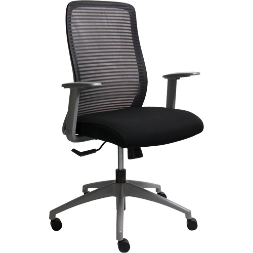 Era Series Adjustable Office Chair, Fabric/Mesh, Black, 275 lbs. Capacity Meunier Outillage Industriel