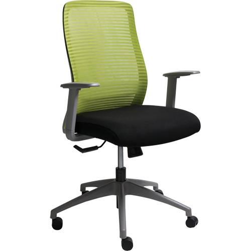 Era Series Adjustable Office Chair, Fabric/Mesh, Green, 275 lbs. Capacity Meunier Outillage Industriel