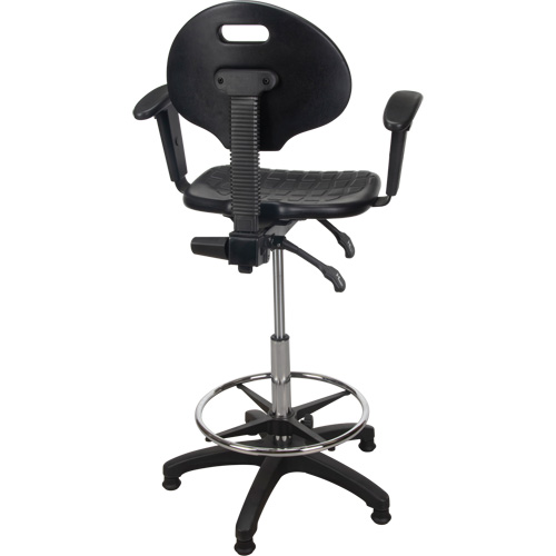 Tabouret ergonomique robuste avec accoudoirs r&eacute;glables, Stationnaire, Ajustable Hauteur, Capacit&eacute; 250 lb Meunier Outillage Industriel