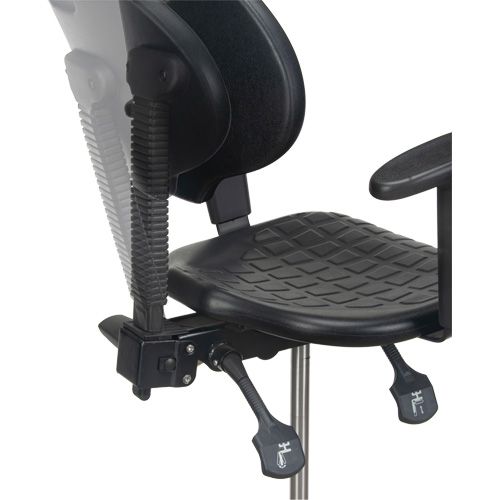Tabouret ergonomique robuste avec accoudoirs r&eacute;glables, Stationnaire, Ajustable Hauteur, Capacit&eacute; 250 lb Meunier Outillage Industriel