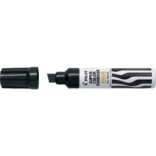 Super Colour Jumbo Permanent Marker, Black, Chisel Tip Meunier Outillage Industriel