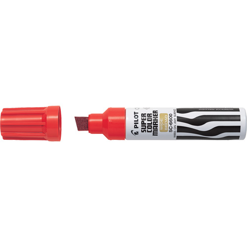 Super Colour Jumbo Permanent Marker, Red, Chisel Tip Meunier Outillage Industriel