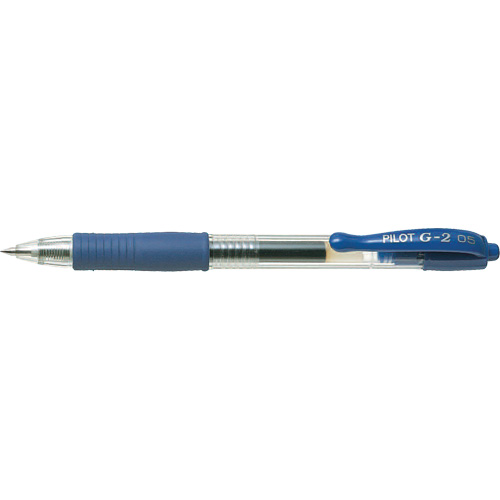 G2 Gel Pen, Blue, 0.5 mm, Retractable Meunier Outillage Industriel