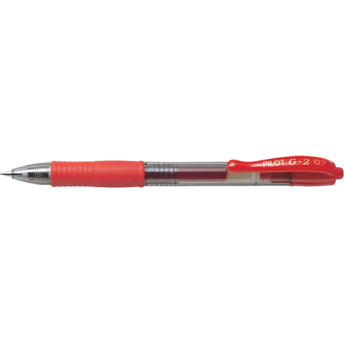 G2 Gel Pen, Red, 0.7 mm, Retractable Meunier Outillage Industriel