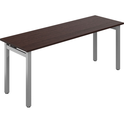 Newland Table Desk, 29-7/10" L x 72" W x 29-3/5" H, Dark Brown Meunier Outillage Industriel