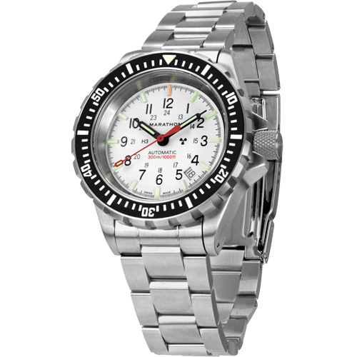 Arctic Edition Large Diver's Automatic GSAR Watch with Stainless Steel Bracelet, Digital, Battery Operated, 41 mm, Silver Meunier Outillage Industriel