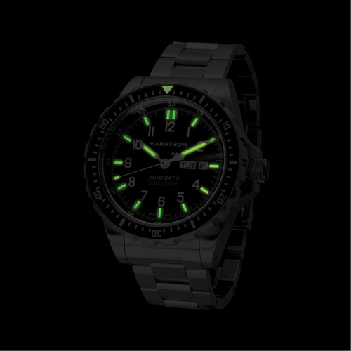 Jumbo Day/Date Automatic Watch with Stainless Steel Bracelet, Digital, Battery Operated, 46 mm, Silver Meunier Outillage Industriel