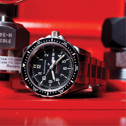 Jumbo Day/Date Automatic Watch with Stainless Steel Bracelet, Digital, Battery Operated, 46 mm, Silver Meunier Outillage Industriel