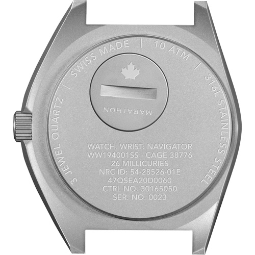 Montre Steel Navigator sur ensemble bracelet en caoutchouc noir de trois morceaux, Num&eacute;rique, &agrave; piles, 41 mm, Noir Meunier Outillage Industriel