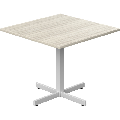 Table carr&eacute;e &agrave; hauteur r&eacute;glable Newland, 36" lo x 36" la x 29" h, Dessus de 1", Stratifi&eacute;, Havane Meunier Outillage Industriel