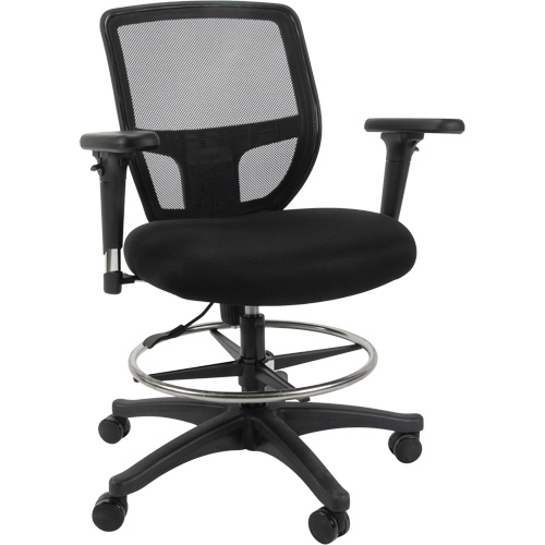 Mesh Work Stool, Mobile, Adjustable Height, 450 lbs. Capacity Meunier Outillage Industriel