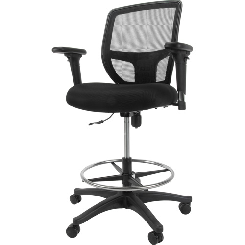Mesh Work Stool, Mobile, Adjustable Height, 450 lbs. Capacity Meunier Outillage Industriel