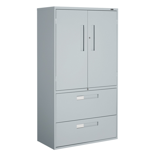 Multi-Stor Cabinet, Steel, 3 Shelves, 65-1/4" H x 36" W x 18" D, Grey Meunier Outillage Industriel