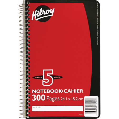 5 Subject Spiral Notebook Meunier Outillage Industriel