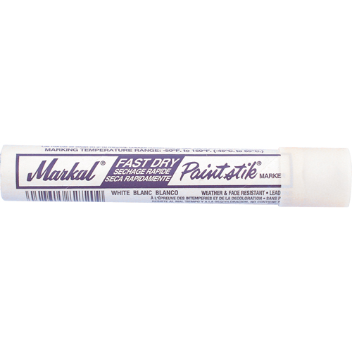 Fast Dry Paintstik&reg; Paint Marker -50° to 150°F, Solid Stick, White Meunier Outillage Industriel