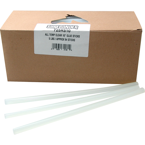Glue Stick, 7/16" Dia. x 10" L, Clear Meunier Outillage Industriel