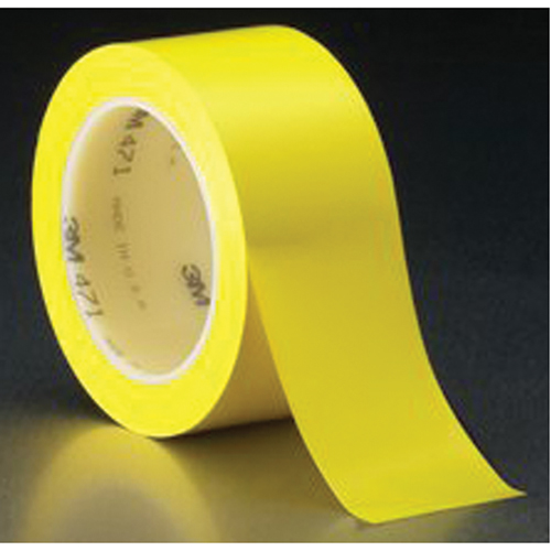 Ruban en vinyle 471, 50,8 mm (2") la x 32,9 m (108') lo, 5,3 mils, Jaune Meunier Outillage Industriel