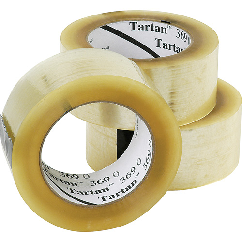 Tartan 369 Box Sealing Tape, Acrylic Adhesive, 1.6 mils, 48 mm (1-22/25") x 132 m (432') Meunier Outillage Industriel